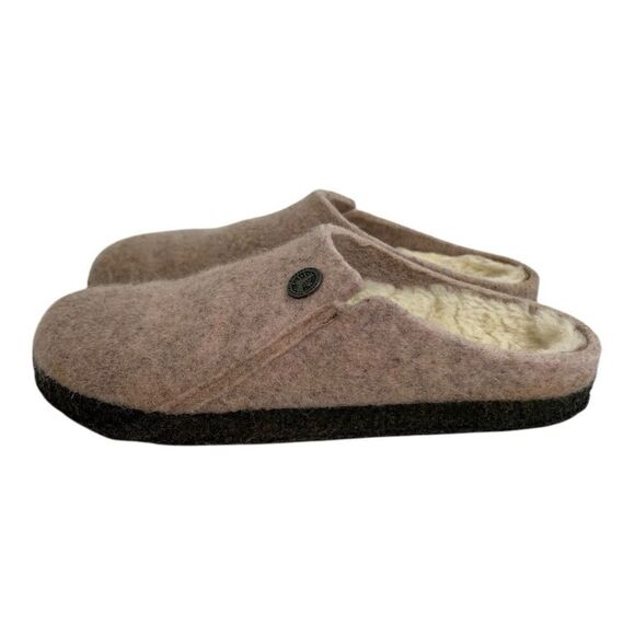 Birkenstock Zermatt Kids Size EU 32 US 1 Shearling Wool Felt Soft Pink Clogs - Picture 4 of 9